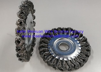 China 125mm Knotted Wire Wheel Brushes with Hole 22.2mm for Heavy-Duty Brushing supplier